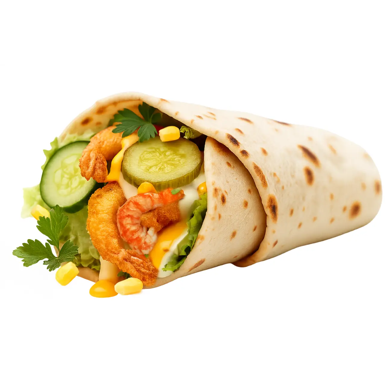 Шаурма з королівською креветкою